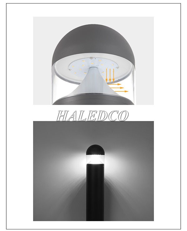 Kiểu dáng bầu đèn của đèn led sân vườn HLSV15