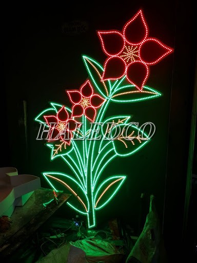 Khung đèn LED trang trí hình cây hoa