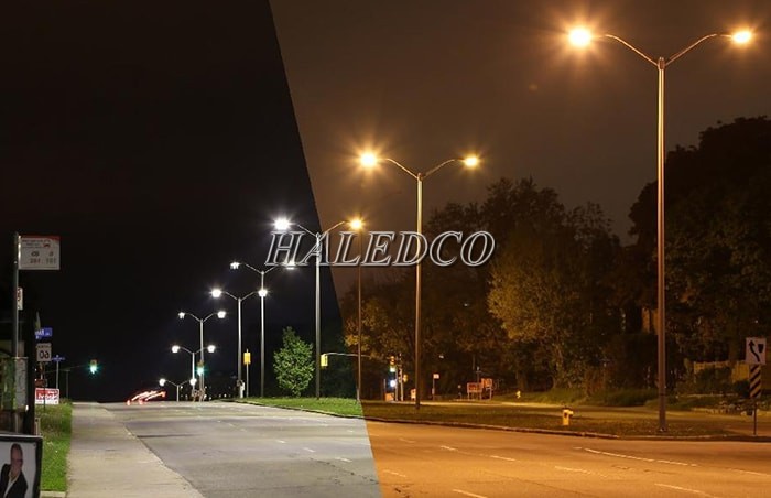Đèn đường LED HLS28-100 chiếu sáng đường phố