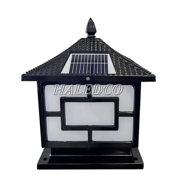 Đèn trụ cổng năng lượng mặt trời 30×30 HLMTTC1-4.8