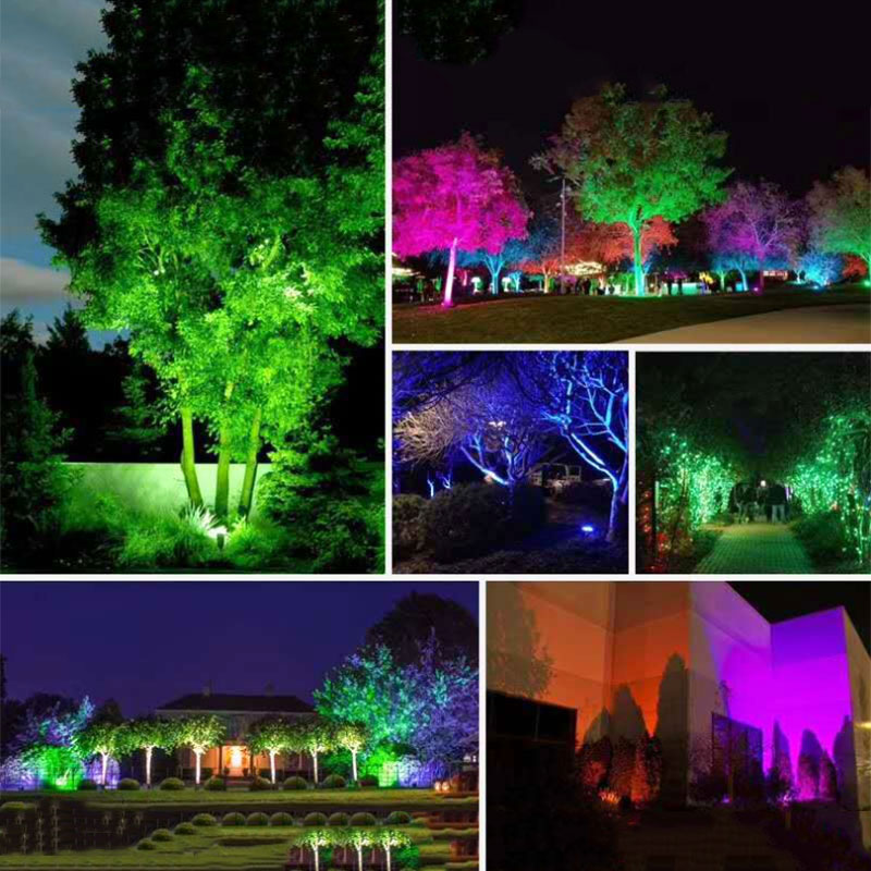 Đèn chiếu cây xanh HALEDCO có nhiều màu ánh sáng