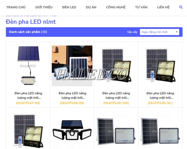 HALEDCO bán đèn pha năng lượng mặt trời hải phòng
