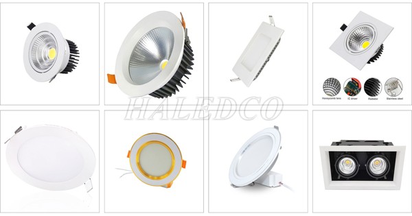 Đèn LED âm trần có rất nhiều kiểu dáng