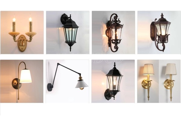 Một số mẫu đèn tường phong cách cổ điển thông dụng