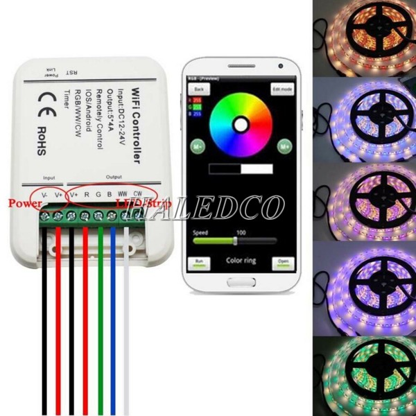 Bộ điều khiển ánh sáng cho LED dây nhiều màu